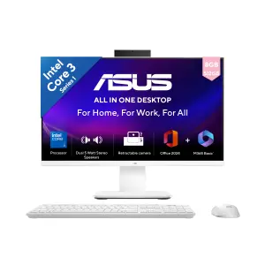 ASUS All-in-One PC V440VAB-KWC3001WS – Core 3 100U, 8GB DDR5, 512GB SSD, 23.8" FHD AIO