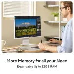 ASUS All-in-One PC VM441QA-TWAP001WS – Qualcomm Snapdragon X, 16GB LPDDR5, 512GB SSD, 23.8" FHD Touch AIO