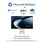 ASUS All-in-One PC VM441QA-TWAP002WS – Qualcomm Snapdragon X, 16GB LPDDR5, 1TB SSD, 23.8" FHD Touch AIO