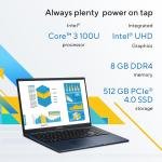 ASUS Vivobook 15 X1504VAP-IN006WS – Core 3 100U, 8GB, 512GB SSD Laptop