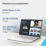 ASUS Vivobook 15 E1504FA-IN2816WS Laptop – AMD Ryzen 5 40, 16GB DDR5 RAM, 512GB SSD, 15.6-inch FHD Display, Windows 11 Home, Cool Silver Laptop