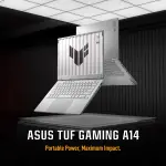 ASUS TUF Gaming A14 FA401EA-RG019WS Laptop – AMD Ryzen AI Max+ 392, 32GB LPDDR5X RAM, 1TB SSD, 14-inch 165Hz Display, Moonlight White