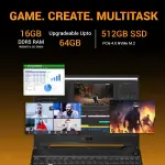 ASUS TUF Gaming A16 FA607NUQ-RL208W Laptop – AMD Ryzen 7 170, NVIDIA RTX 4050 6GB Graphics, 8GB DDR5 RAM, 512GB SSD, 16-inch 144Hz Display