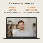 ASUS Vivobook S16 M3607GA-SH050WS Laptop – AMD Ryzen AI 7 445, 16GB DDR5 RAM, 1TB SSD, 16-inch OLED WUXGA Display, Windows 11 Home, Cool Silver