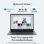ASUS Vivobook S 14 S3407AA-SF058WS Laptop – Intel Core Ultra 5 325, 16GB DDR5 RAM, 512GB SSD, 14-inch OLED WUXGA Display, Windows 11 Home, Matte Gray