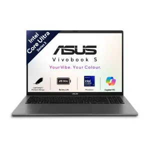 ASUS Vivobook S 16 S3607AA-SH086WS Laptop – Intel Core Ultra 5 325, 16GB DDR5 RAM, 512GB SSD, 16-inch OLED WUXGA Display, Windows 11 Home, Matte Gray