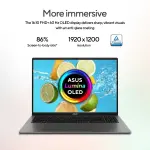 ASUS Vivobook S 16 S3607AA-SH086WS Laptop – Intel Core Ultra 5 325, 16GB DDR5 RAM, 512GB SSD, 16-inch OLED WUXGA Display, Windows 11 Home, Matte Gray