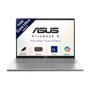 ASUS Vivobook S 16 S3607AA-SH087WS Laptop – Intel Core Ultra 5 325, 16GB DDR5 RAM, 512GB SSD, 16-inch OLED WUXGA Display, Windows 11 Home, Cool Silver Laptop