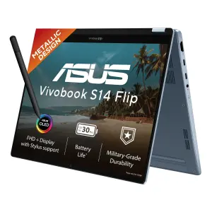 ASUS Vivobook Flip TP5408QA-U2093WS – Snapdragon X X1P26100, 8GB DDR5, 512GB SSD, 14" OLED Touch Laptop