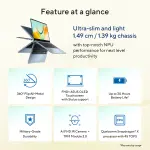 ASUS Vivobook Flip TP5408QA-U2093WS – Snapdragon X X1P26100, 8GB DDR5, 512GB SSD, 14" OLED Touch Laptop
