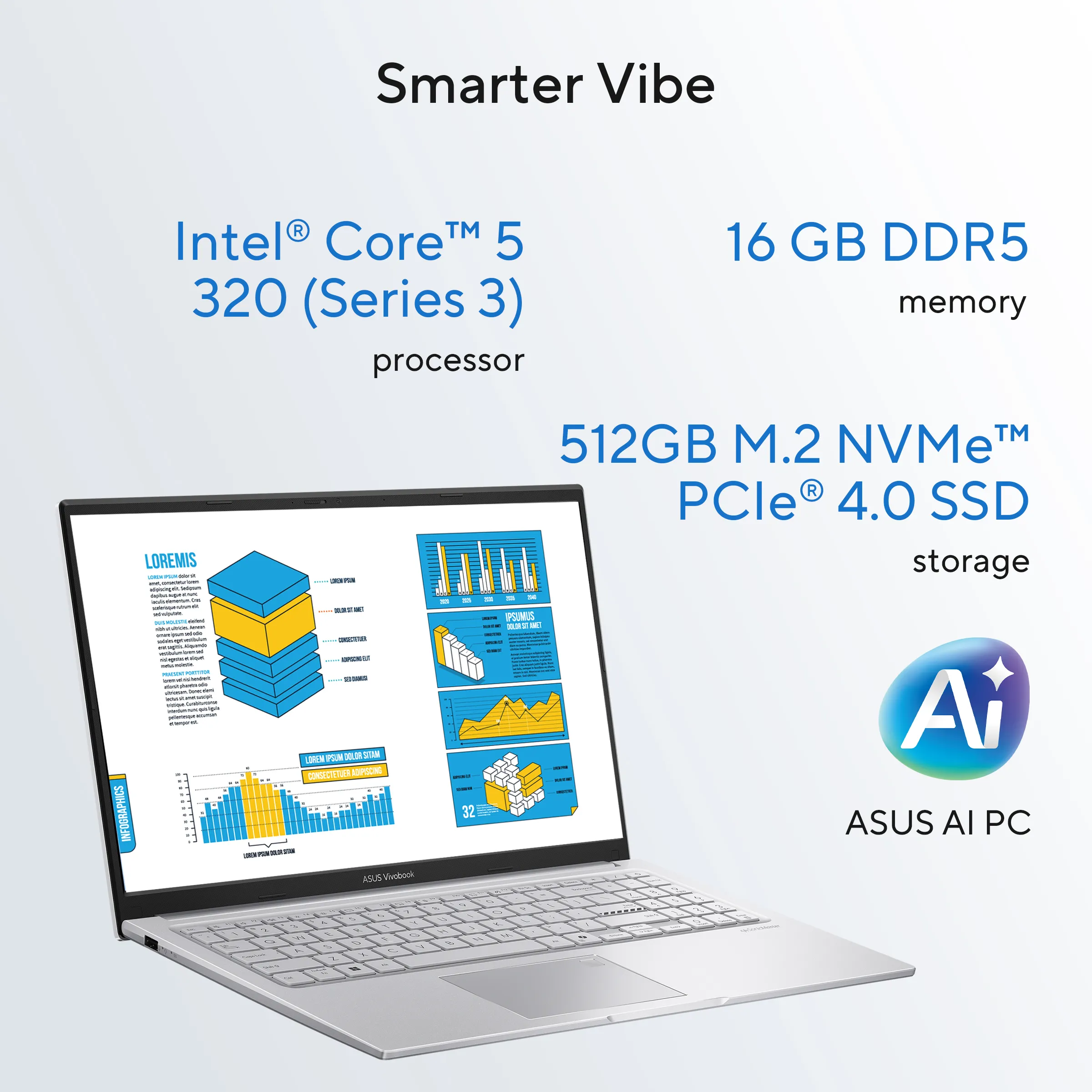 ASUS Vivobook 15 X1504MA-BQ125WS Laptop, Intel Core Processor, 15.6-inch FHD Display, Lightweight Student Laptop
