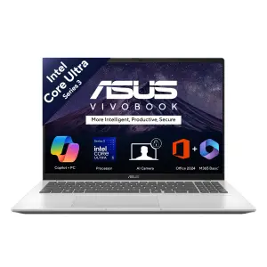 ASUS Vivobook 16 X1607AA-MB038WS Laptop – Intel Core Ultra 5 325, 16GB DDR5 RAM, 512GB PCIe 4.0 SSD, 16-inch WUXGA Display, Windows 11 Home, Cool Silver