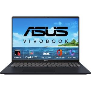 ASUS Vivobook 16 X1607QA-MB190WS Laptop – Qualcomm Snapdragon X X1-26-100, 8GB LPDDR5X RAM, 256GB SSD, 16-inch WUXGA Display, Windows 11 Home, Quiet Blue Laptop