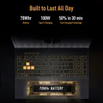 ASUS TUF Gaming F16 FX608JHI-TU225WS Laptop – Intel Core i7-14650HX, NVIDIA RTX 5050 8GB Graphics, 16GB DDR5 RAM, 1TB SSD, 16-inch 144Hz Display Laptop