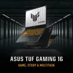 ASUS TUF Gaming F16 FX610JM-TU105WS Laptop – Intel Core i7-14650HX, NVIDIA RTX 5060 8GB Graphics, 16GB DDR5 RAM, 512GB SSD, 16-inch 144Hz Display