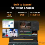 ASUS TUF Gaming A15 FA506NCG-HN442W – AMD Ryzen 7 155, RTX 3050 4GB, 8GB RAM, 512GB SSD, 15.6" FHD 144Hz Gaming Laptop
