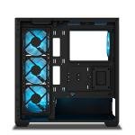 ANT Esports Crystal X7 ARGB Mid Tower Cabinet – Panoramic Tempered Glass, 7 Pre-Installed Fans, USB Type-C