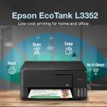 Epson EcoTank L3352 (New Launch) WiFi All-in-One InkTank A4 Colour Printer, Scanner, Copier for Home & Office, 5760x1440dpi Resolution, with Wireless and Mobile Printing Feature