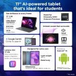 Lenovo Idea Tab Smartchoice 5G Tablet – 8GB RAM, 256GB Storage, 11-inch 2.5K 90Hz Display, MediaTek Dimensity 6300, Luna Grey
