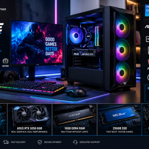 QC Mart Gaming CPU – Intel Core i5-12400F + ASUS RTX 3050 6GB
